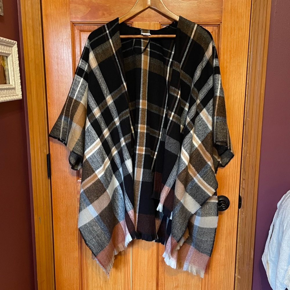 Plaid Fleece Shawl